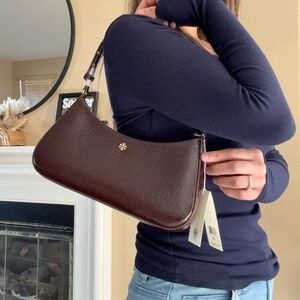 Tory Burch Emerson Crinkle Shoulder Bag 170230 In Agnello NWT leather